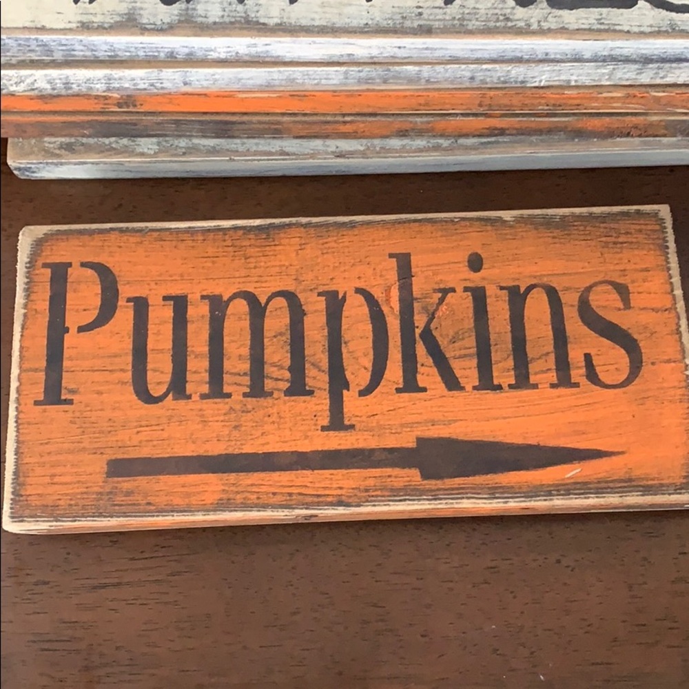 Refurbished wood sign